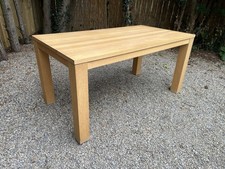 Modern Dining Table Oak Effect 6-8 Seater Country Style Heavy Kitchen Diner