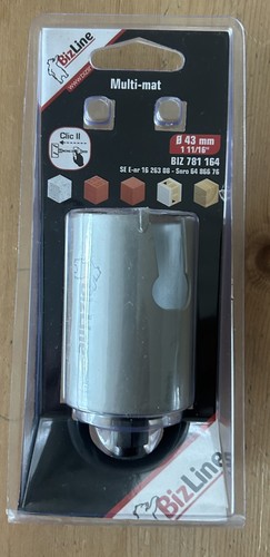 Hole saw 43mm - 43mm, multi-material