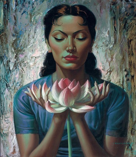 Vladimir tretchikoff girl with - girl,
