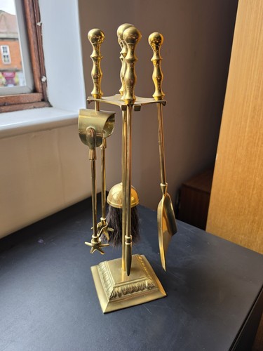 Vintage brass plated - brass, fireside