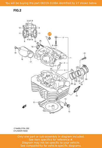 Suzuki nut 08319 3108a - 08319-3108a, oem