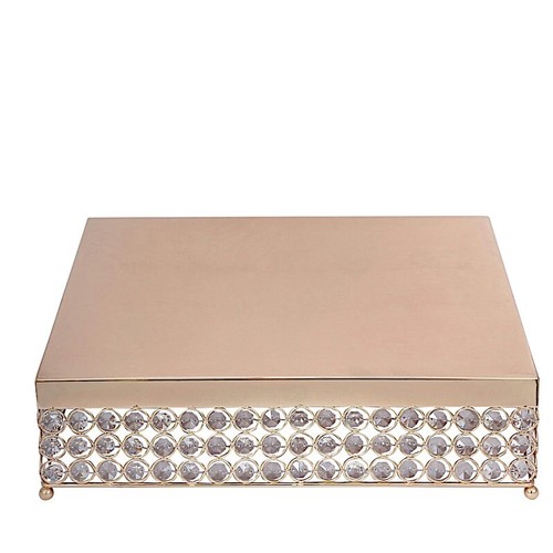 Square metal cake stand - square,