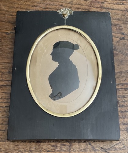 Antique portrait silhouette - portrait, of