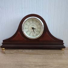 Acctim Wooden Napoleon’s Hat Shaped Mantel Clock Hourly Westminster Chime Footed
