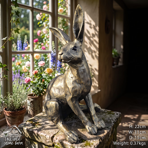 Sitting hare rabbit ornament - hare,
