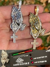 Praying Hand Cross Pendant 925
