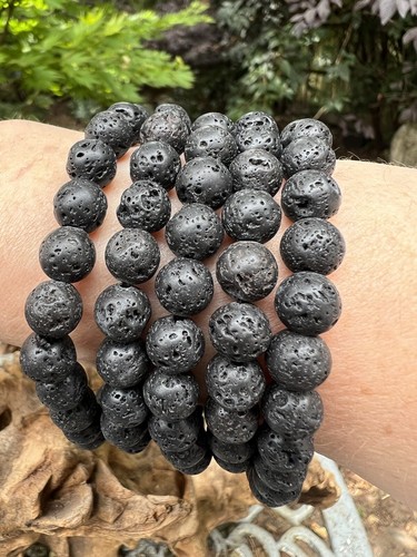 Lava stone crystal beaded - lava,