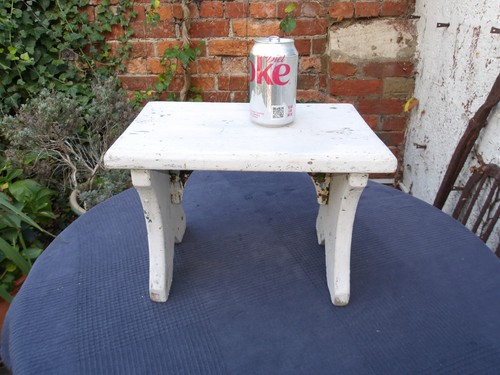 Vintage white stool - ,