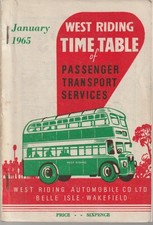 WEST RIDING BUS TIMETABLE BOOK