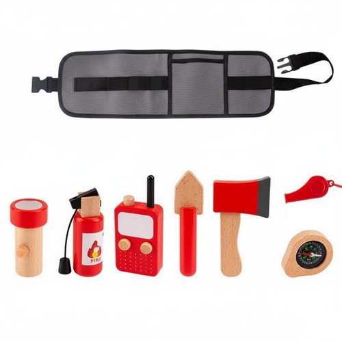 Wooden firefighter toy - firefighter,