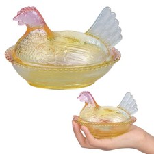 Crystal glass hen - glass, on