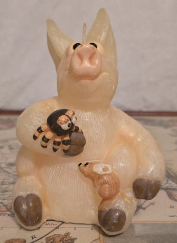 Vintage pig candle david - candle, by