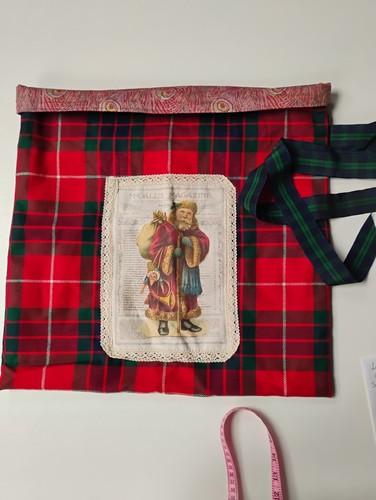 Tartan santa sack - santa,
