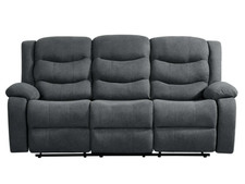 Grey Manual Recliner Sofa 3