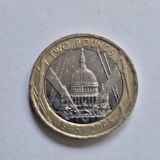RARE 2 POUND COIN ST PAULS CATHEDRAL *MINTING ERROR*DOTS MISALIGNED ROUND QUEEN 