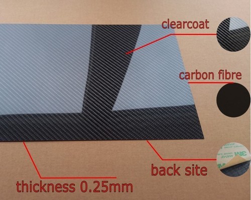 Real carbon fibre sheet 25mm - real, 0,25mm