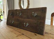 Rustic Coat Rack 5 Hook Old Wooden Wall Mounted Hat Hanger Country Farmhouse