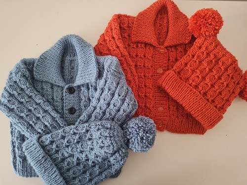 Handknitted baby boy girl - handknitted,