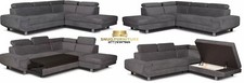 Artic Sofa bed with storage Left Hand/ Right Hand Facing Corner/ Grey
