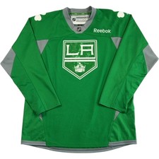 Reebok LA Los Angeles Kings NHL Ice Hockey Jersey Men's M 2014 Green St Patricks