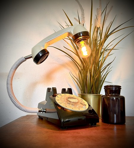 Upcycled retro style telephone - upcycled,