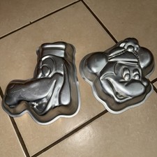 Wilton Mickey Mouse And Goofy Vintage 1976 Cake Pan Set Walt Disney Props