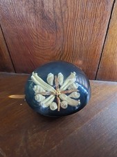 Vintage Midton Crafts Ltd Lucite Paperweight With Shell / Seaside Design