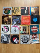 Job Lot  of 16 - 7 Inch PUNK Vinyl Singles Bundle