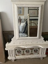 Victorian cast Iron Sink Stand With Mirror And Tiled Splash Back