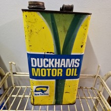 Vintage Duckhams Storage Oil Can Tin Heritage Automobilia Man Cave 