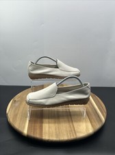 TLC Women Loafers UK Size 7 EU 40.5 Cream Leather Round Toe Slip On Shoes