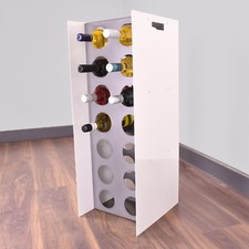 Floor Free Standing Wine Display Cabinet Steel Rack 14 Bottle Holder Storage