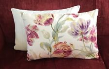 Laura Ashley 20x14in Reversible Cushion Cover in Gosford Cranberry