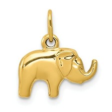 Real 14kt Yellow Gold Elephant