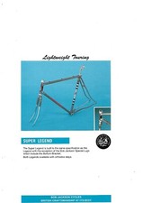 Bob Jackson Bike Frame Catalogue  Price Lists  ............................ 1993