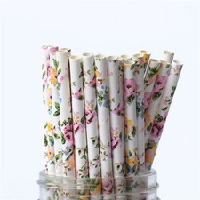 25-100x Romantic Paper Straws