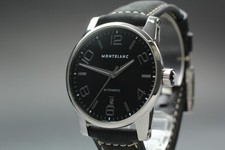 [N MINT] MONTBLANC Timewalker 7070 Black Automatic 21J 42mm Men's Swiss Watch