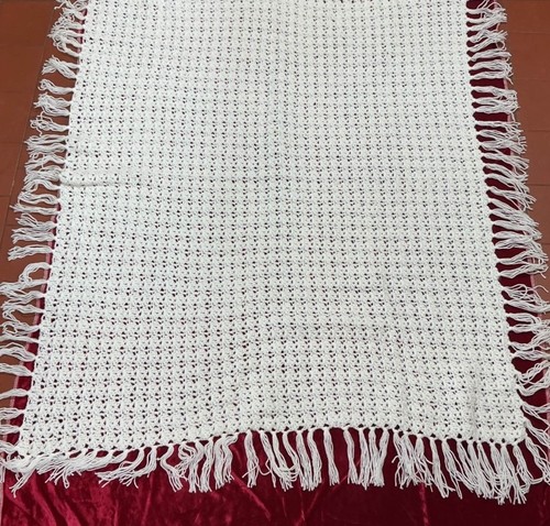 Baby shawl with fringing hand - shawl,