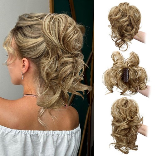 Short ponytail chignon messy - short,