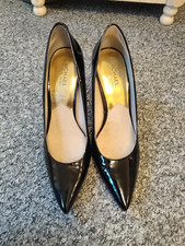 Michael Kors Black Shoes Cork Heels Size 9.5 M UK 7/7.5 Sexy Day evening Wear