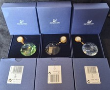 Swarovski Crystal Collectables Green - Brown- Clear Suncatcher Bundle X3 Boxed