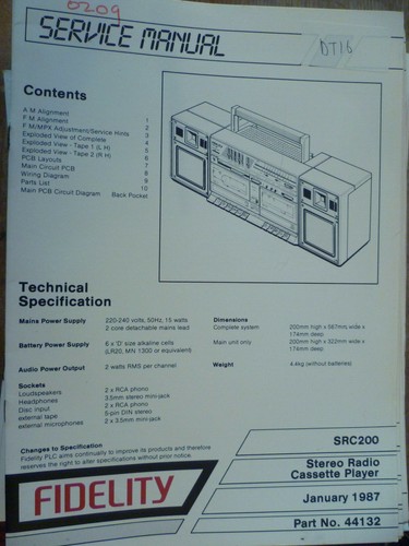 Fidelity src200 radio - ,