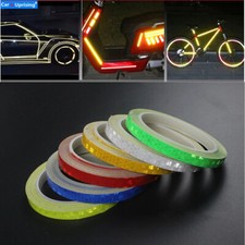 1/2PCS 8M Reflective Tape Fluorescent Bike Bicycle Car Safety Reflective Sticker