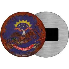 N. Dakota Rusty Stamped 3.5"