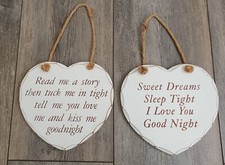 Shabby Chic Wooden Hearts x 2