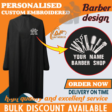 Personalised Embroidered Long sleeve waterproof salon gown Beauty Parlour SPA