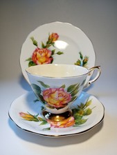 Royal Standard Peace Famous Roses Series Harry Wheatcroft Bone China Trio
