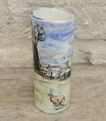 Vintage studio pottery vase - vintage,
