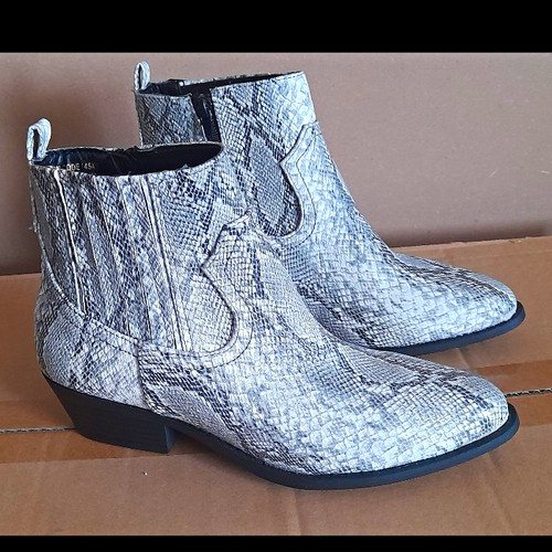 Grey snake print faux leather - grey,