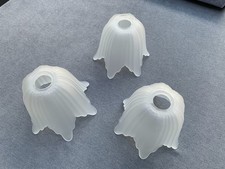 Vintage Frosted White Tulip Glass Lamp Shades